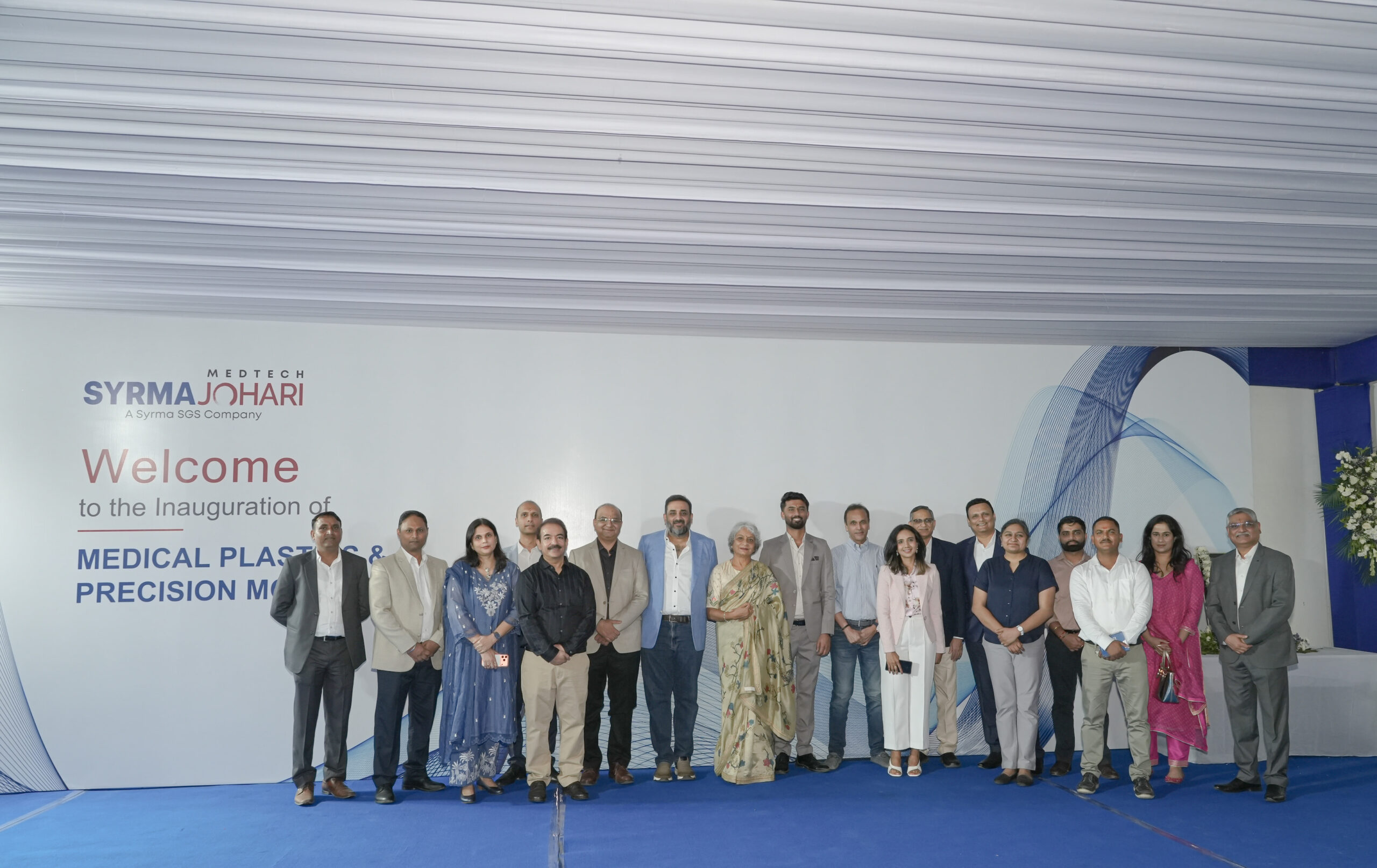 SJML leadership and team at the medical plastics facility inauguration